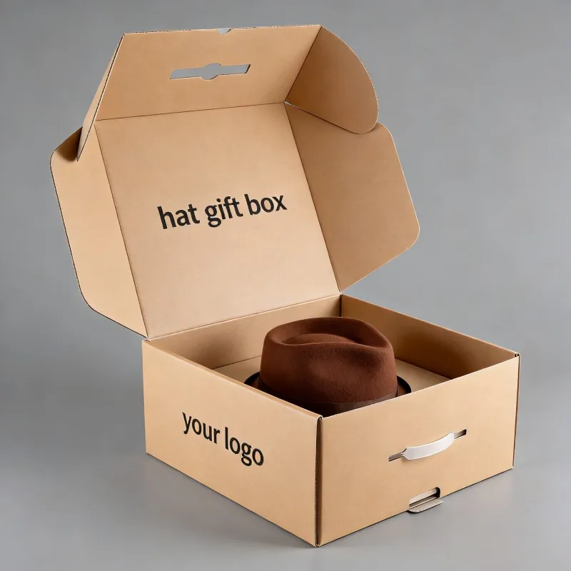Återvinningsbar, personlig, robust vågformad postlåda för baseballmössa, videomössa, cowboyhatt och topphatt