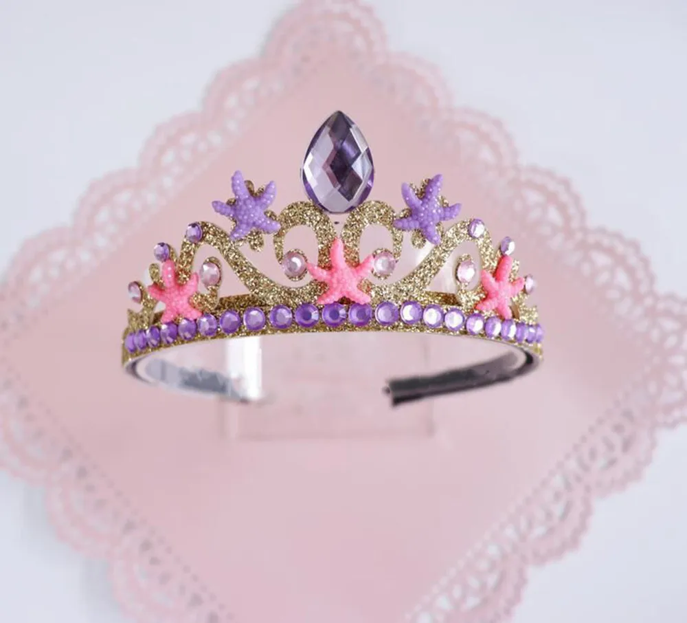 Giantree 2 Cerchietti A Corona Con Paillettes – Rosa E Rosso, Per Compleanni E Feste - 3