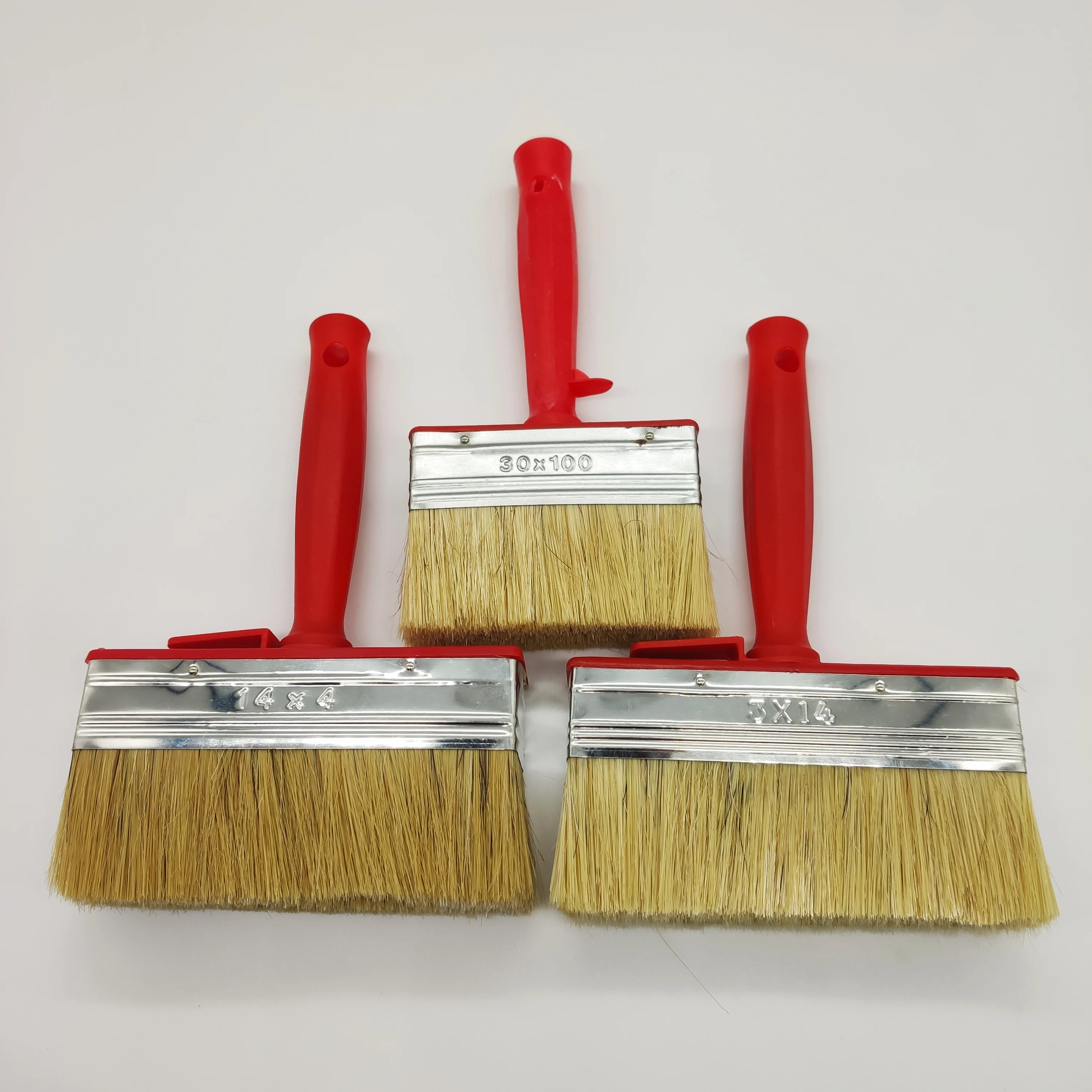 China manufacturers plastic handle natural boar bristle small brush painting brush