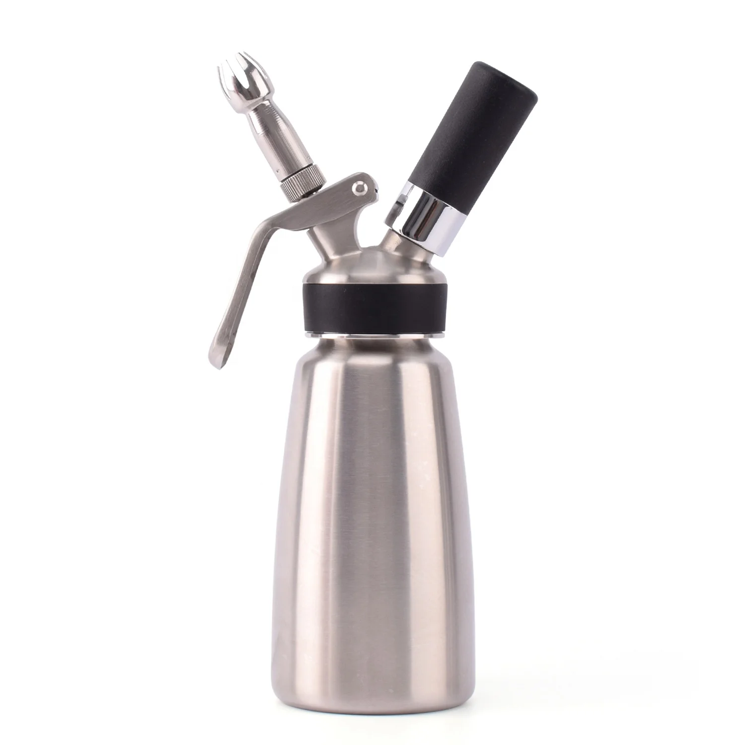 Мини-диспенсер для крема из нержавеющей стали 250 мл с нескользящим держателем зарядного устройства