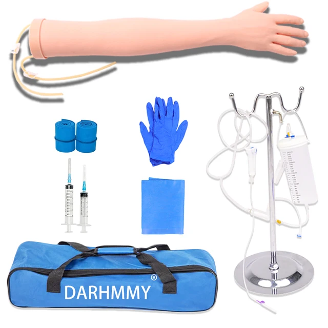 DARHMMY Medical Science IV Practice Arm Injection Model Venipuncture Training Kit Phlebotomy Injection Practice Model