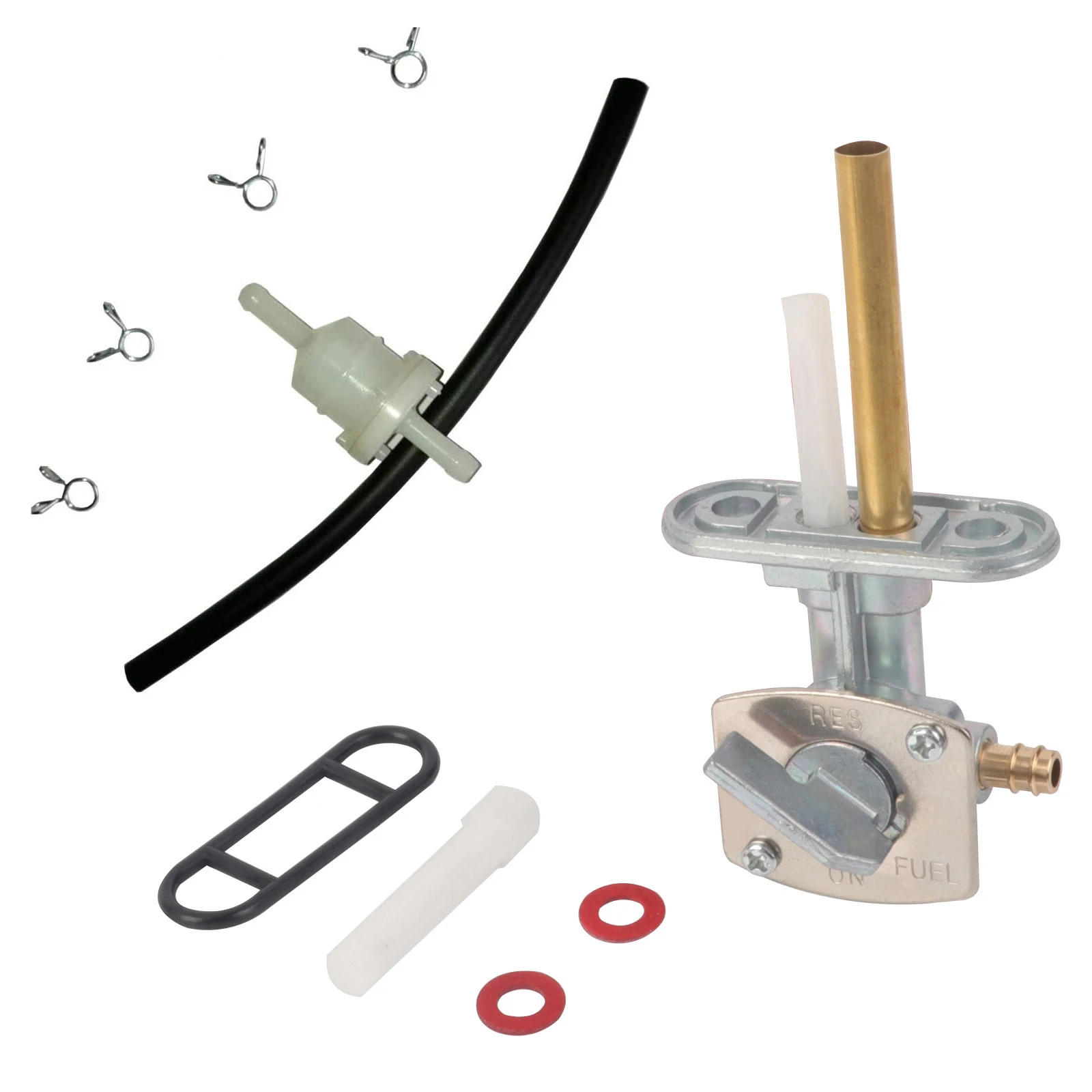 Kraftstoffhahn (Petcock) Für Yamaha, Kawasaki, Suzuki ATV – Universal-Ersatzteil Mit Kraftstoffleitung & Filter