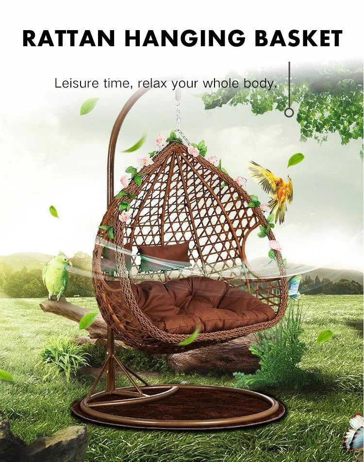 Backyard Swing Hanging Chair Garden Single Seat Adults Swing Egg Chair