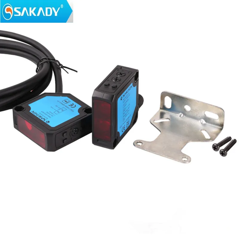 SAKADY the Detection Distance of Square Infrared Reflection Type Is 10 Meters Photoelectric Switch Sensor