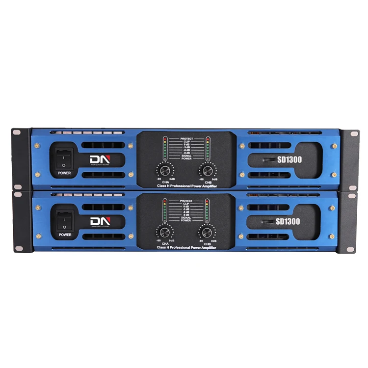 2U 2 Two Channel Class D 2500w 2600w 1300w Sound System Amplifier Height Speaker Power Ati Pro Amplifier