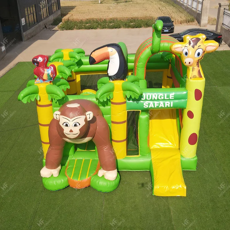 Customize Inflatable Animal Theme Bouncy Castles Combo Slide Outdoor ...