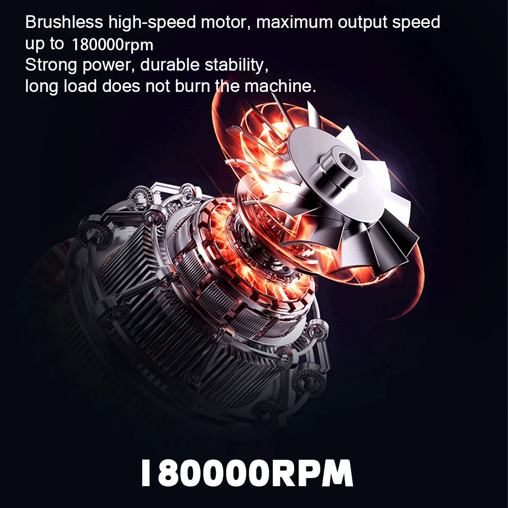 64mm Brushless Motor Fan Electric Air Blower Rechargeable Violent Fan Blower Weight Car Dryer Snow and Leaf Cleaner - view 5