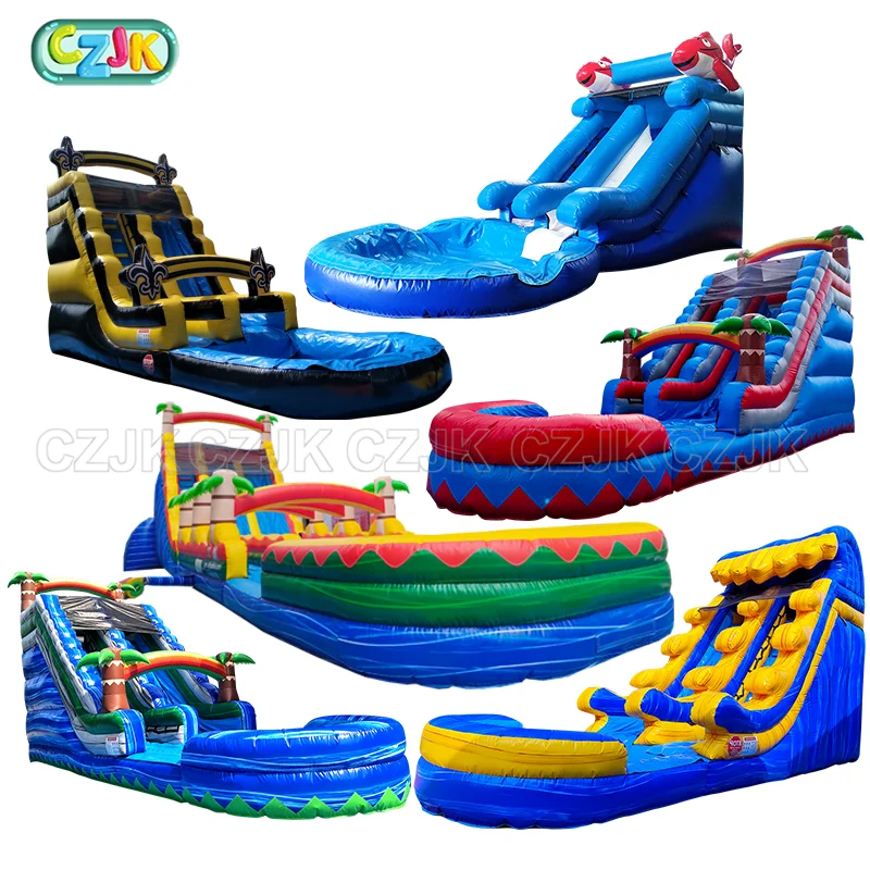 Waterslide Pool Commercial Inflatable Water Slide for Kid Big Cheap Bounce House Jumper Bouncy Jump Castle Bouncer Adult Large