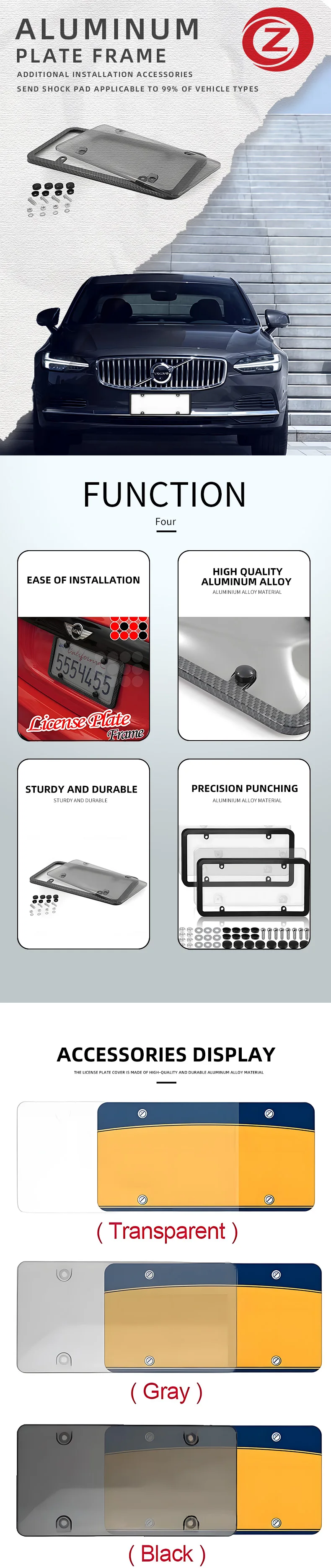 License Plate Frame Usa Logo Custom Bracket Quick Release Us Transparent Number Plastic License Plate Frame With Cover supplier