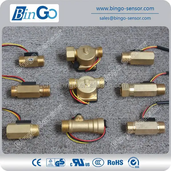YF-S201C G1/2 Inch Water Flow Sensor Food-Grade Switch Hall Effect Flowmeter Fluid Meter Counter 1-30L/min 5-15V  Black