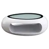 Oval coffee table-black edge