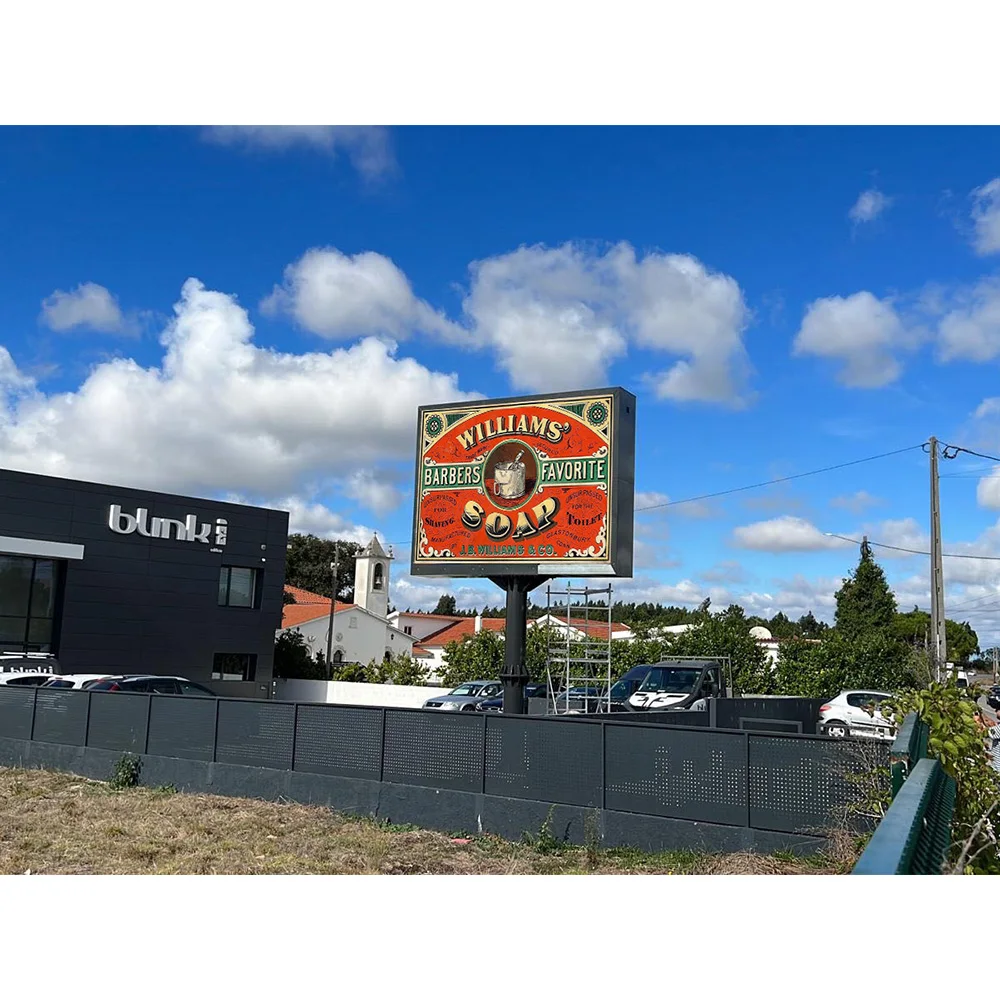 Cheap Outdoor Steel Structure Unipole Billboards Sign Led Roadside Advertising Panel