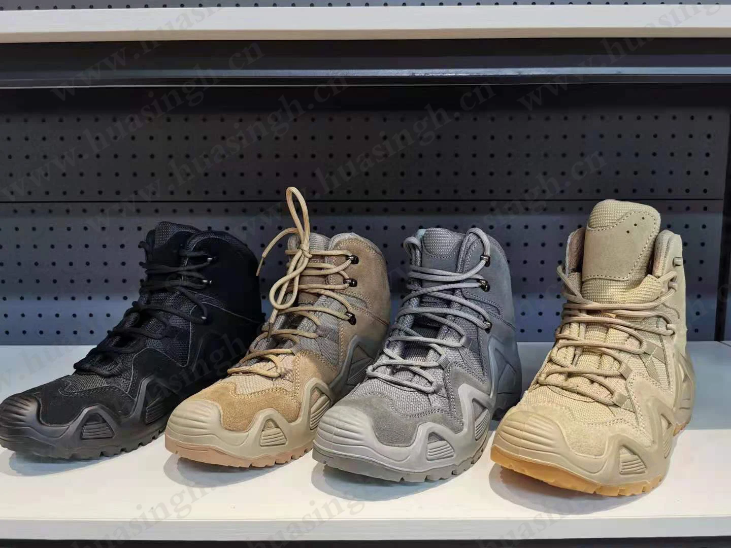 Tx,Ground Force Khaki Color Waterproof Military Boots With Antishock