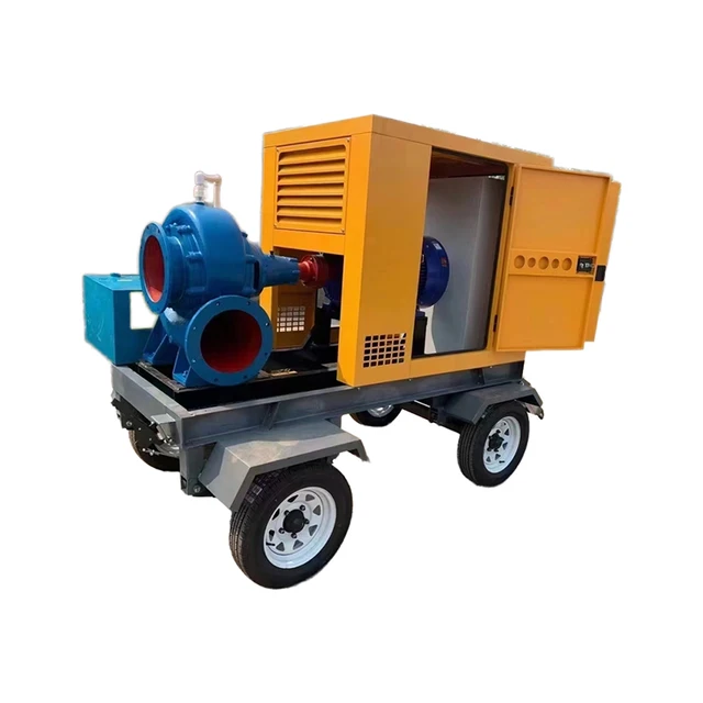 Portable 150HW-6 Diesel Engine Single-Stage Single-Suction Pump Low Mixed Flow Centrifugal Pump Flood Resistance Drainage
