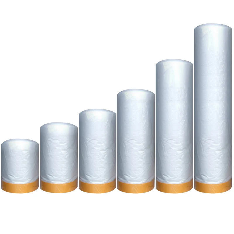 Car Protection Usage Disposable HDPE Plastic Automotive Masking Film Industrial Tape for Painting Protector