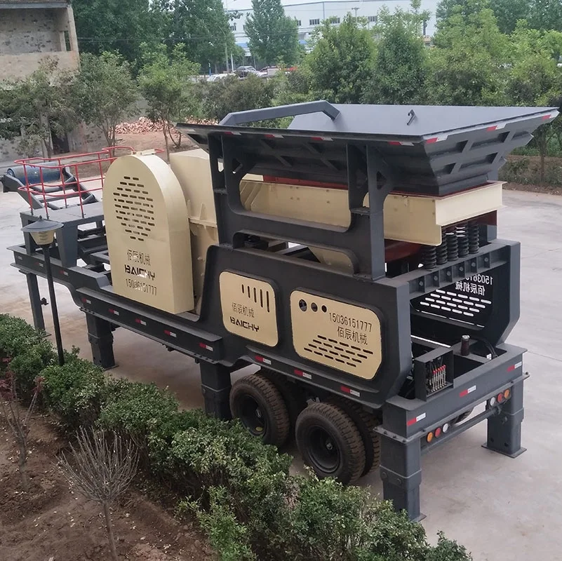 Various Models Mobile Stone Crushing Machine Project Coal Cement Quartz Bricks Mobile Jaw Crusher Plant for Sale