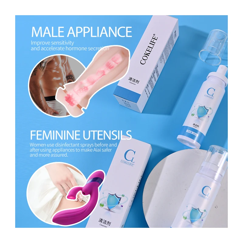 CokeLife 100ml Wholesale Sex Toys Cleaner Cleaning Clean Spray Sex Toy  Cleaner Spray Sex Toy Cleaner Quick Finish Lubricant