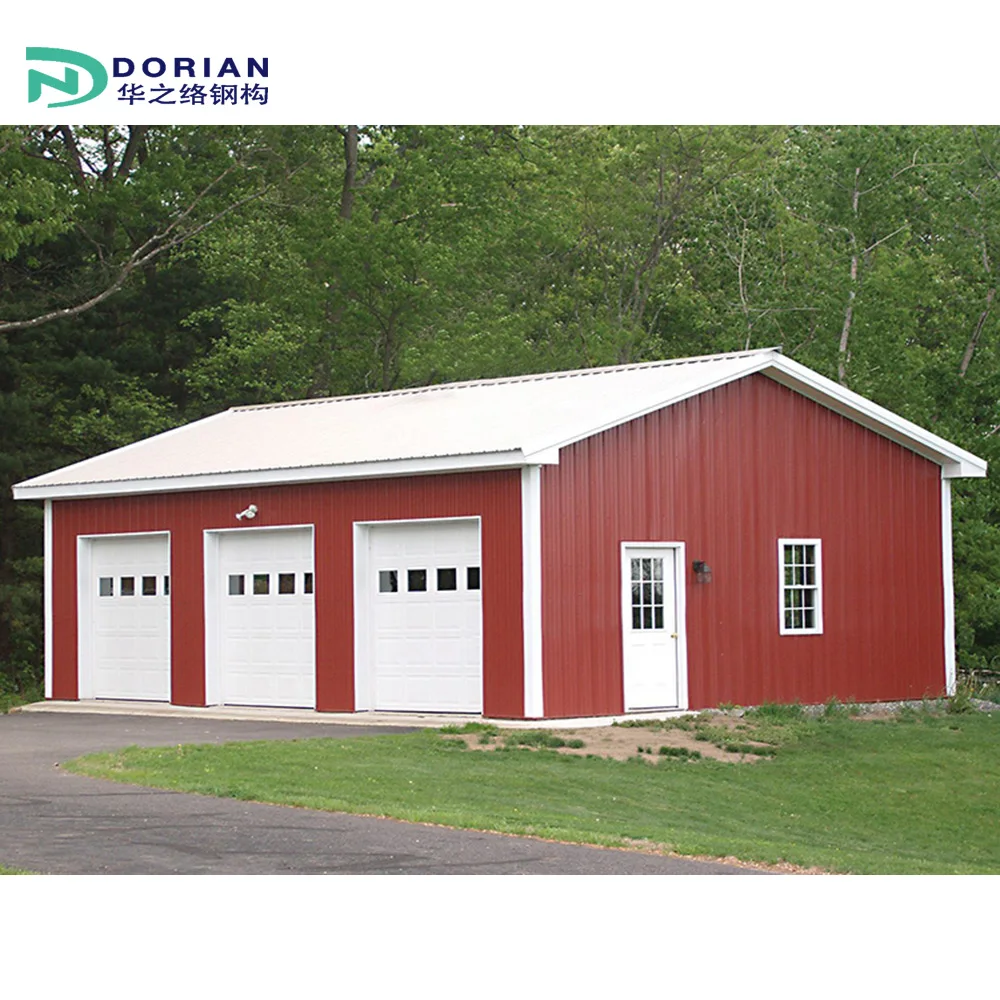 Modern Steel Structure Metal Prefabricated Garage Shed Storage Building for Trucks
