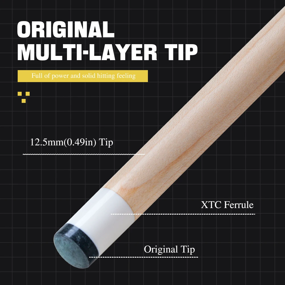 Konllen ドラゴン ビリヤード プールキュー 147cm 10.5mm/11.5mm/12.5
