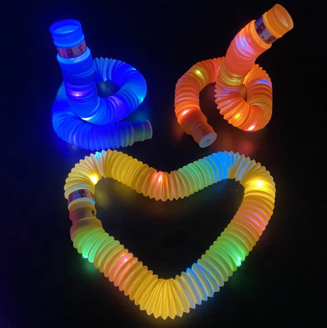 Flexible Stretchy Strings Sensory Fidget Toys, 4/8/12pcs Glow in