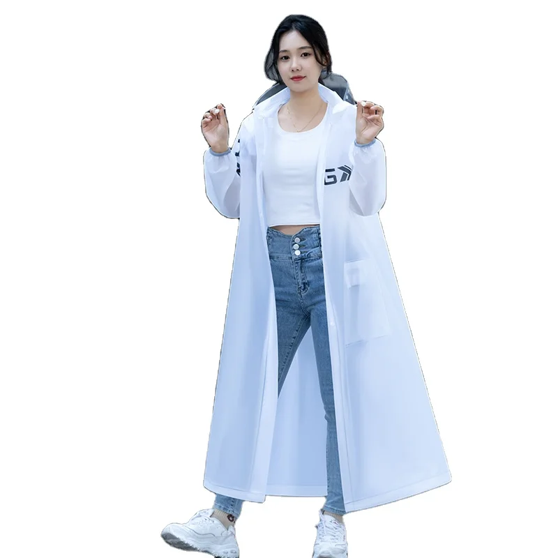 Portable  EVA windproof  Emergency Rain Coat for Fishing and Hiking with Hood