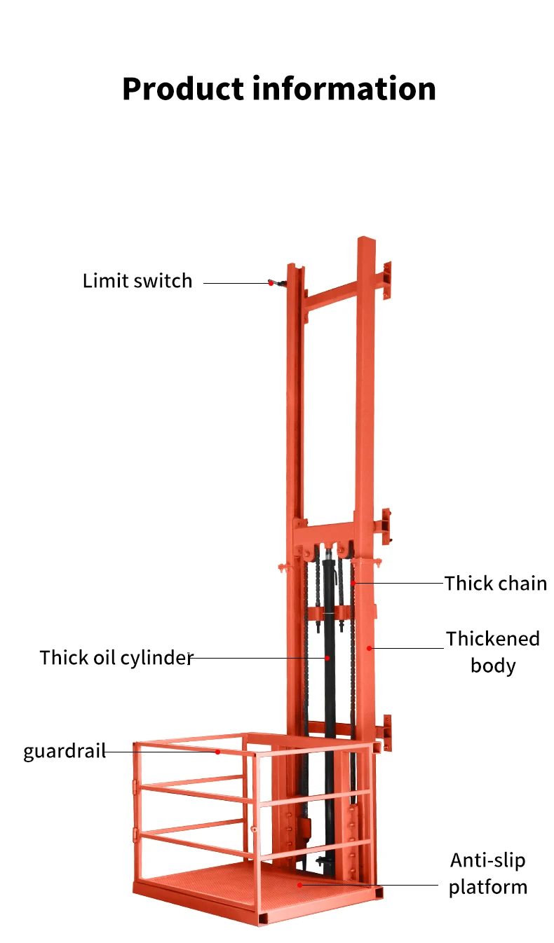 Electric Guide Rail Hoist Work Platform Hydraulic Small Household ...