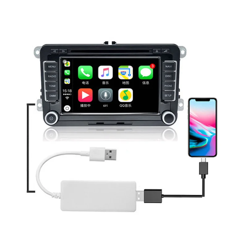 Android Auto Dongle USB Cableado para Android Radio Coche AWESAFE Carplay Compatible con Móviles de iOS y Android Apoya Control de Voz 