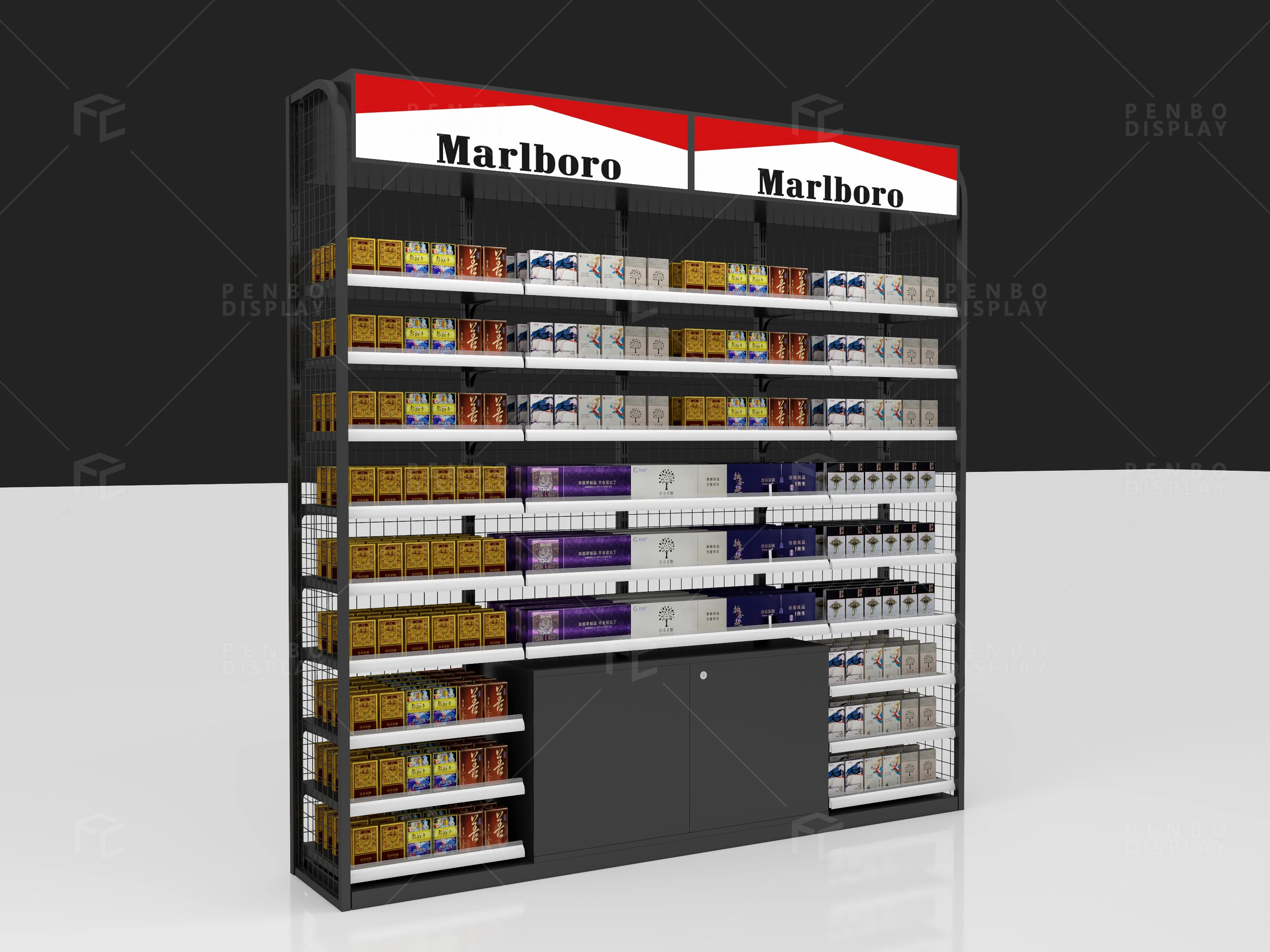 Cigarette Sales Rack Optimize Retail Store Displays with Penbo Cigarette Racks