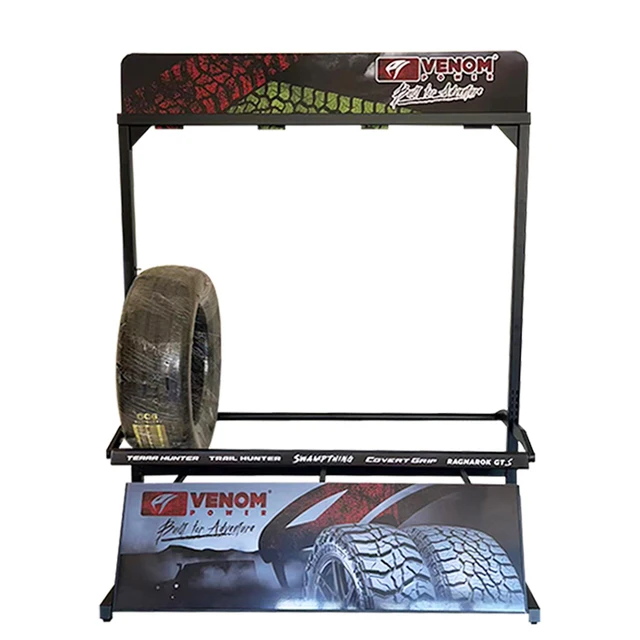 Customization Automobile Tire Display Rack Car Tire Metal Display Rack Stand