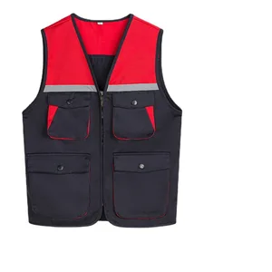Custom Breathable Cotton Hi Visibility CE Certified Unisex Reflective Vest Labor Protection for Construction Site Decoration