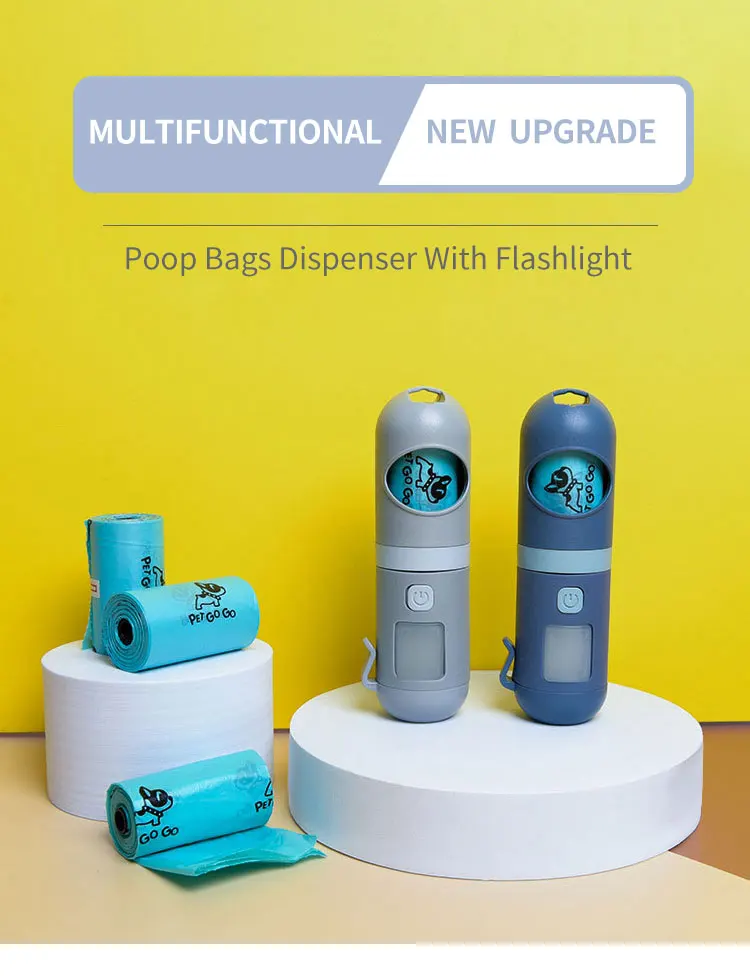 Customized Outdoor Eco Friendly Silicone Doggie Poop Bags Dispenser Dog