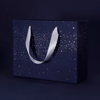 Customized Hand-held Gift Paper Bag Creative Simple and High-end Sense to Send Customers Company Business Souvenir Gift Bags
