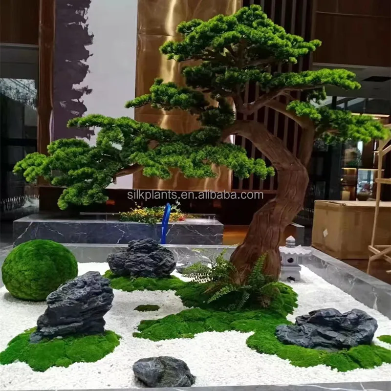 Large Outdoor Indoor Artificial Bonsai Tree Green Artificial Pine Tree