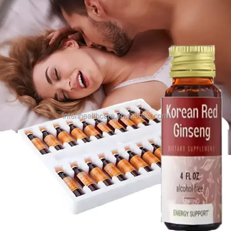 Ausreson OEM Ginseng Oral Liquid and Royal Jelly Energy Halal Ginkgo Biloba Red Panax Ginseng Royal Jelly Drink