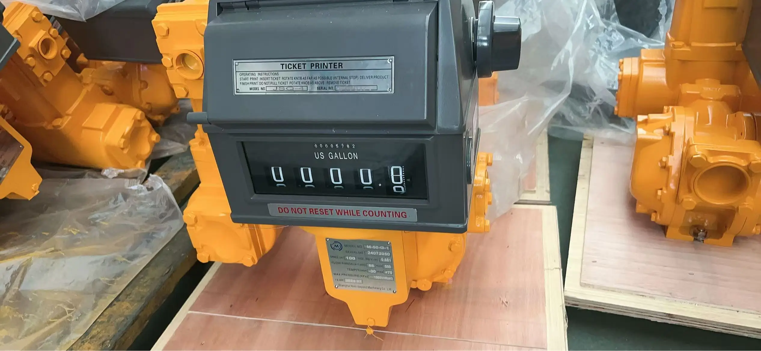 Flow Meter With Ticket Printer Fuel Station Flow Meter Aluminum Fuel Meter