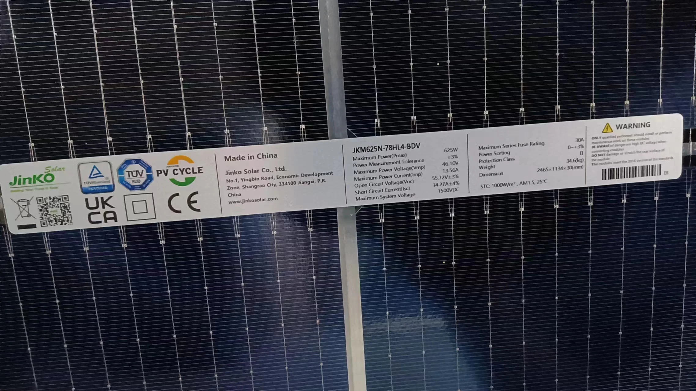 Jinko Tiger Neo N-type Solar Panel 615w 620w 625w 630w 635w Pannelli ...