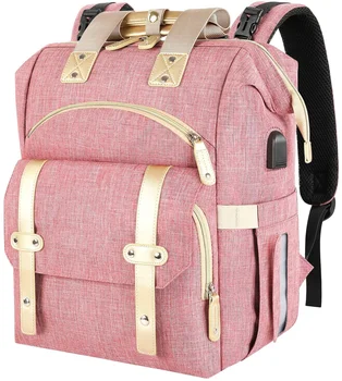 Haoen Large Capacity Custom Pattern Mommy Baby Diaper Bag Travel Bag Baby Stroller Organizer Bag