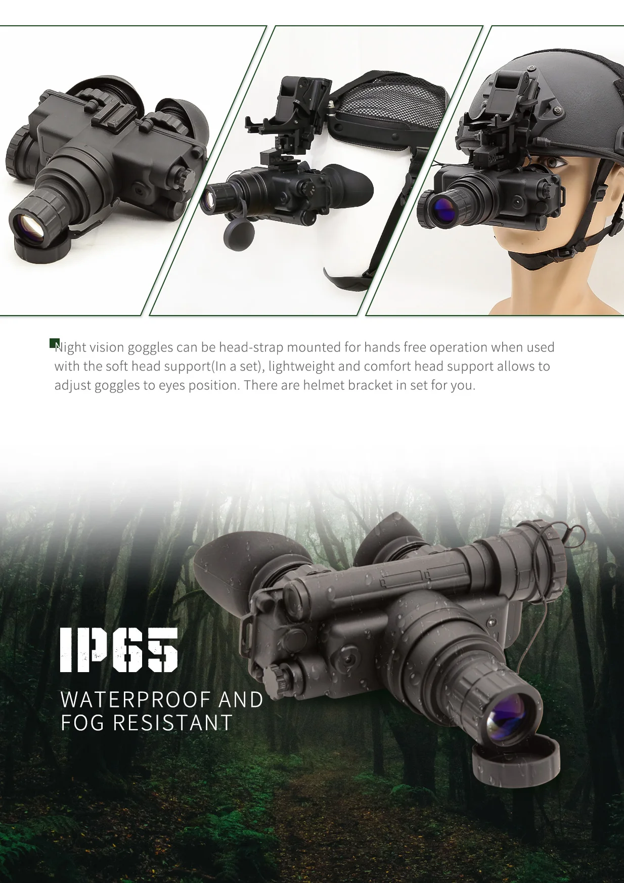Mh Optics High Quality Infrared Gen3 Pvs 7 Night Vision Binocular