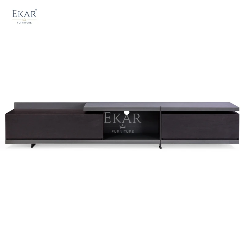 Aura Floating TV Stand Minimalist Media Console with Hidden Storage, Solid Wood & Metal Frame for Modern Living Rooms
