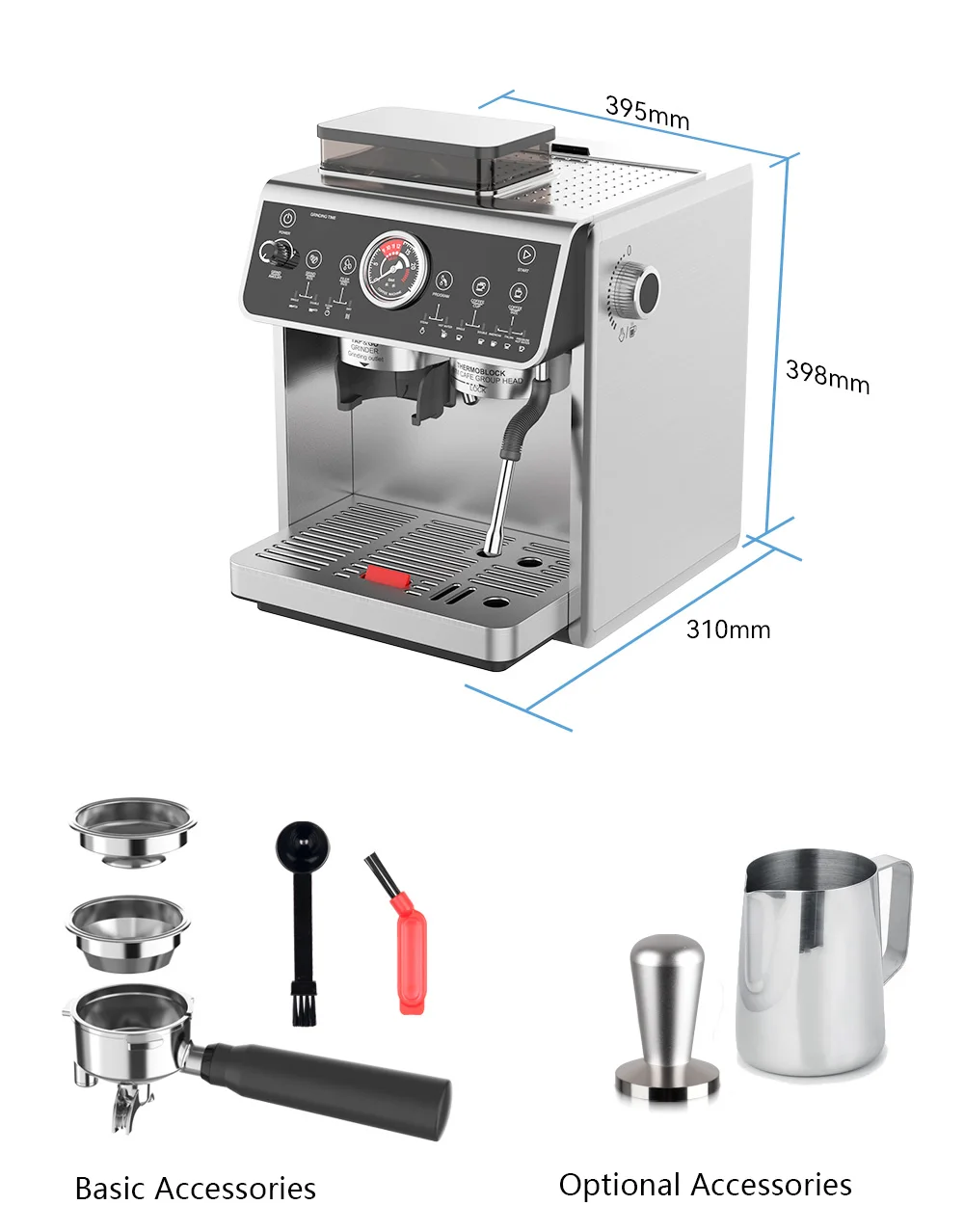 Commercial Household Coffee Machine Multi-function Coffee Maker Semi ...