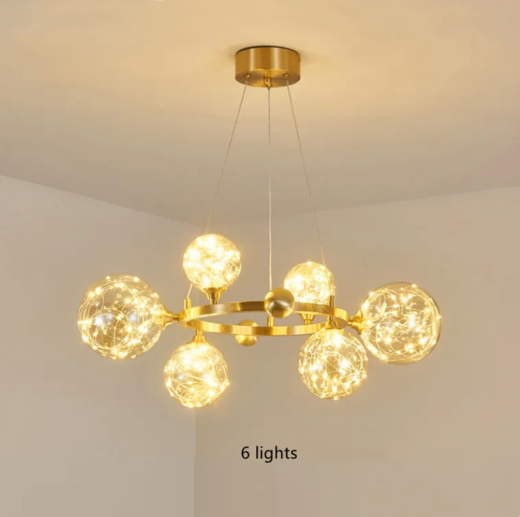 Circular chandeliers imported from china modern glass ball chandelier pendant lamp for kitchen gold led light chandelier pendant