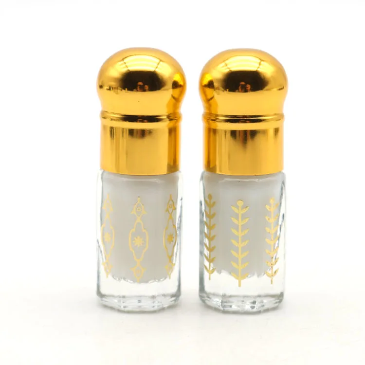 3ml 6ml 12ml Arabic Empty Octagon Gold Screw Cap Bottles Glass Bottle Vial Perfume Attar Essential Oil Oud