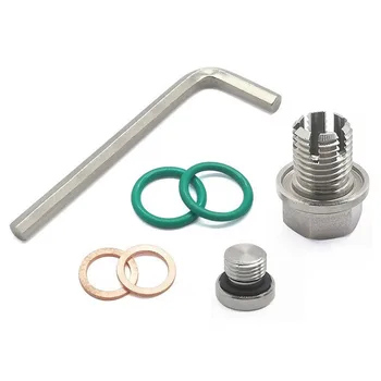 Car Modification M12 M14 Self-tapping Screw Stainless Steel Oil Pan Drain Plug Repair Kit with O-ring Spot