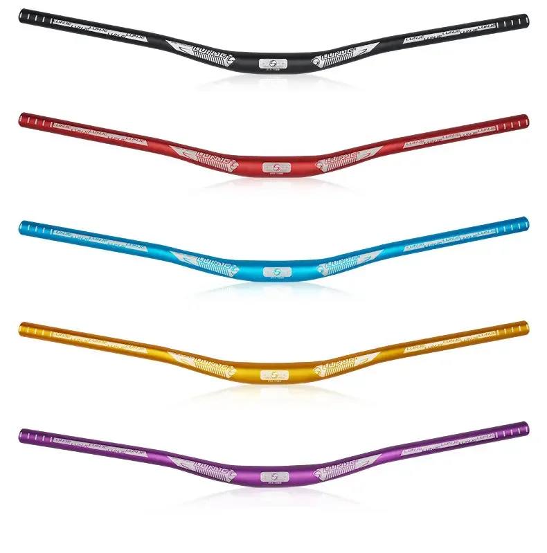 Guidon VTT Aluminium 6061-T6 – 31,8x620mm, 188g, Noir/rouge/bleu – Léger Et Résistant