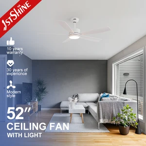1stshine LED Ceiling Fan Hanging 5 ABS Blades Modern Simple Design 3 Color LED Light Ceiling Fan with DC Motor