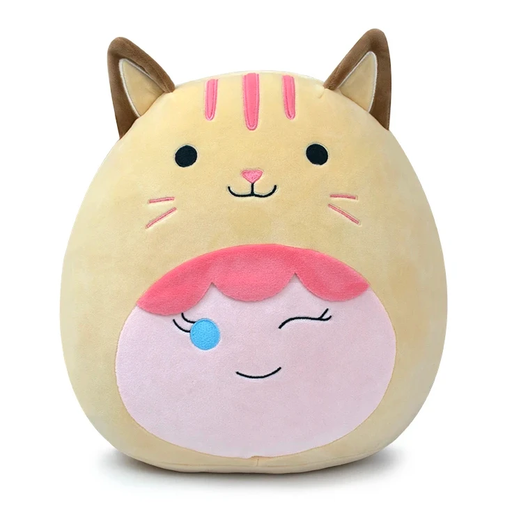 New customised stuffed toys cushion office soft animal cute cat plush pillow toys Soft and comfortable plush pillow