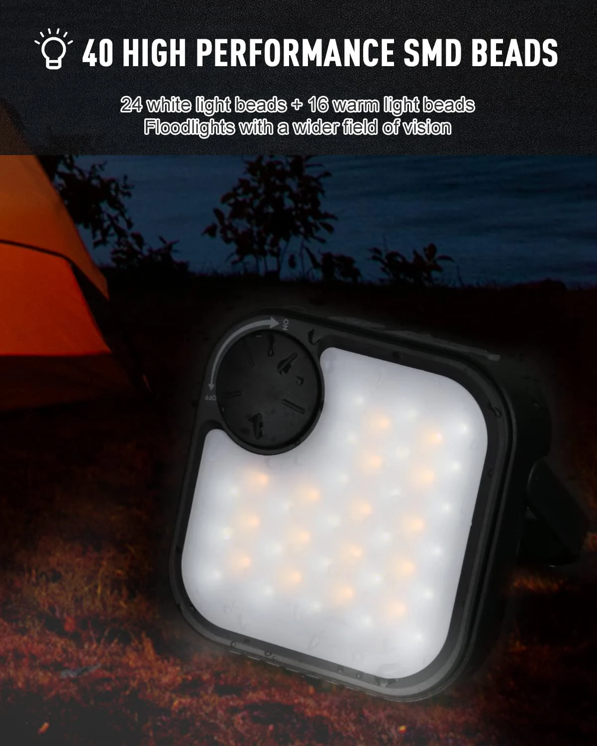 Solar USB Portable Lantern LED Camping Light Rechargeable Waterproof Lamp Hiking Light Phone Charger Camping Tent Light supplier