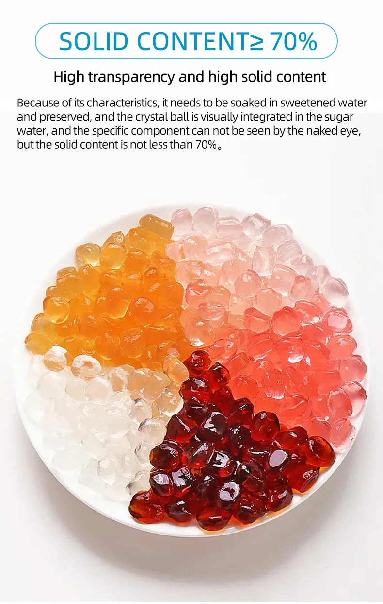 Anran Factory Oem Round Popping Pearls Boba Crystal Balls For Bubble