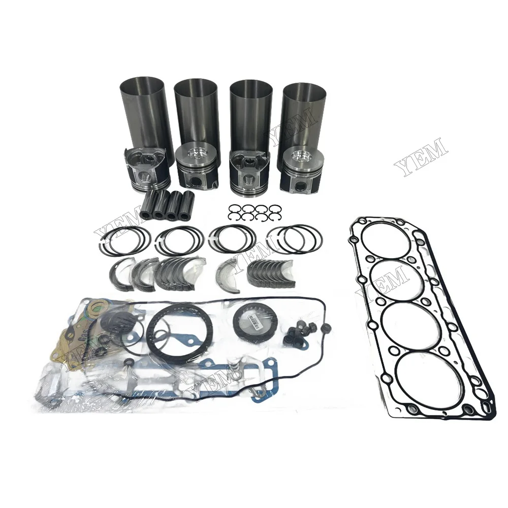 New 4TNC88 Engine Overhaul Rebuild Kit Compatible with for Yanmar 4TNC88L-RB Engine B50 Excavator Piston 129001-22081