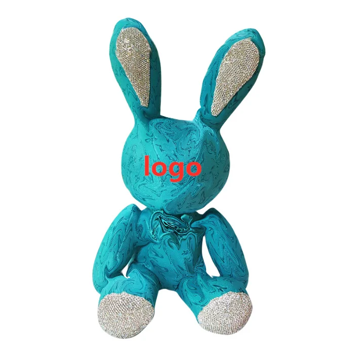 2022 оптовая цена индивидуальная кожаная мягкая кукла Bling Diamond Rag тканевая игрушка для девочек Роскошные Дизайнерские подарки мальчиков